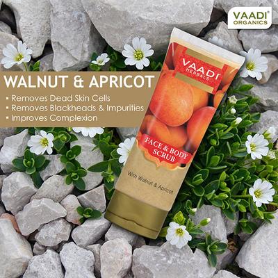 Face & Body Scrub with Walnut & Apricot 110 gm - Face Scrubs