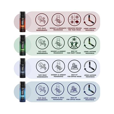 Wild Stone Intense Nogas Deodorant Travel Packgift Set for Men 40ml 4's - Men Deodorants/Roll-Ons