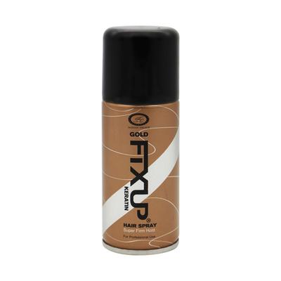 Fashion Colour Hair Spray Gold Fixup Keratin Super Firm Hold 75ml - Hair Sprays & Mists