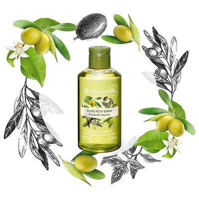 Yves Rocher Relaxing Bath And Shower Gel Olive Petit Grain 200 ml - Shower Gels & Body Wash