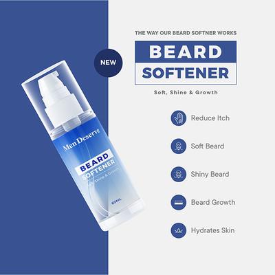 Men Deserve Beard Softener Soft, Shine & Growth 60ml - Beard Serum
