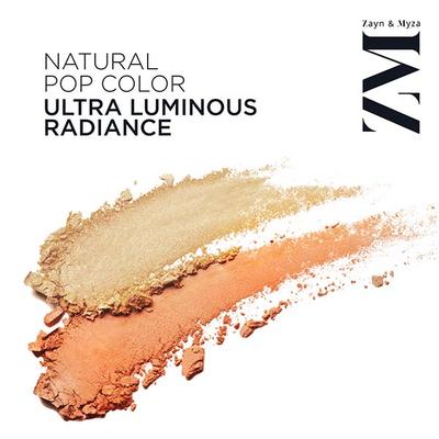 Zayn & Myza Glint & Glow Glam Blush + Highlighter Duo 8 gm - Blush Brush