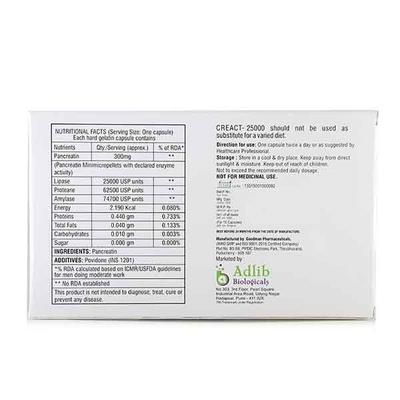 CREACT 25000 Capsule 10's - Digestion-Dig
