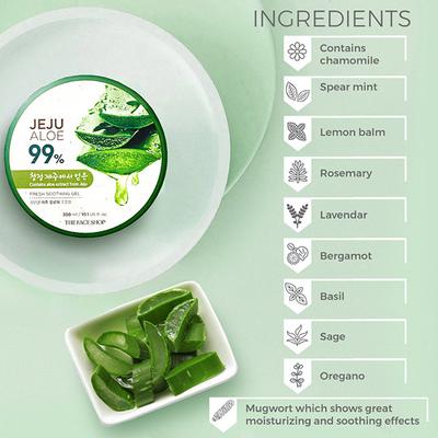 The Face Shop Jeju Aloe 95% Fresh Soothing Gel 300 ml - Face Gels