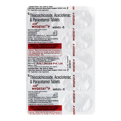 MYOSTAT P Tablet 10's - Muscle Spasm-Mus