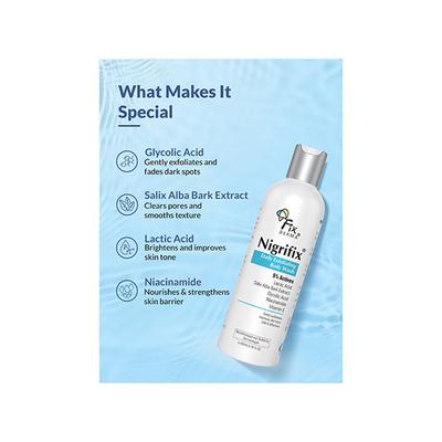 Fixderma Nigrifix Exfoliating Body Wash With Niacinamide Acid Gentle Shower Gel Women & Men 200 ml - Shower Gels & Body Wash