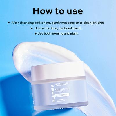 Revolution Skincare Salicylic Acid & Zinc PCA Purifying Water Gel Cream 50ml - Face Moisturizers