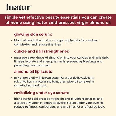 Inatur Pure & Cold Pressed Oil - Almond 100 ml - Massage Oils