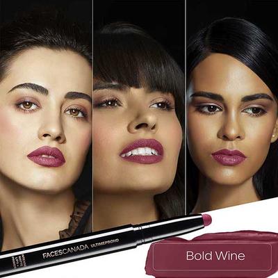 Faces Canada Ultimepro Hd Intense Matte Lips + Primer Bold Wine 11 1.4 Gm - Lip Crayons