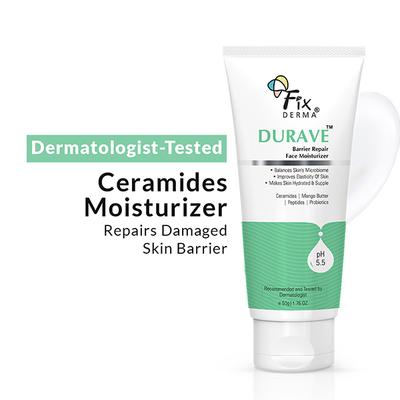 Fixderma Durave Ceramide Moisturizer for Face with Peptide & Mango Butter, Moisturizer 50 gm - Face Moisturizers