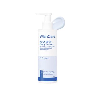 Wishcare AHA + BHA Exfoliating Body Lotion-Provides Deep Hydration & Detan Skin (200ml) - Lotions & Creams