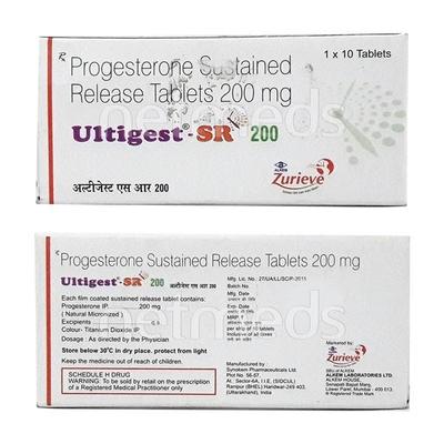 Ultigest SR 200mg Tablet 10'S - Hormonal Therapy-Oes