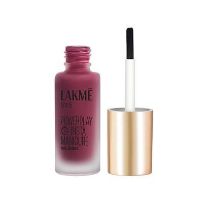 Lakme 9To5 Powerplay Insta-Manicure Nail Enamel Sangria Sunset 6 ml - Nail Polish