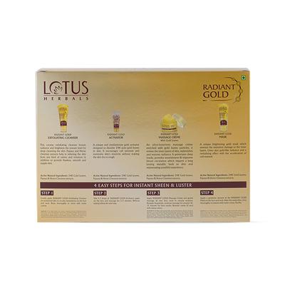 Lotus Herbals Radiant Gold Cellular Glow 5 In 1 Facial Kit 1's - Facial Kits