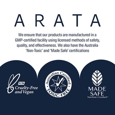 Arata Natural Hair Care Essentials With Cleansing Shampoo(75 Ml), Conditioner(75 Ml), Hair Gel(50 Ml) & Hair Cream(50 Ml) 250 ml - Shampoos