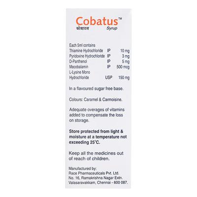 Cobatus Sugar Free Syrup 200ml - Supplements-Vam