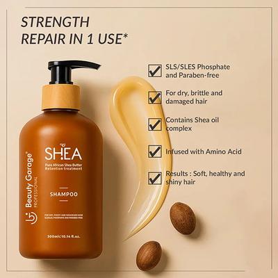 Beauty Garage Shea Retention Shampoo 300 ml - Shampoos