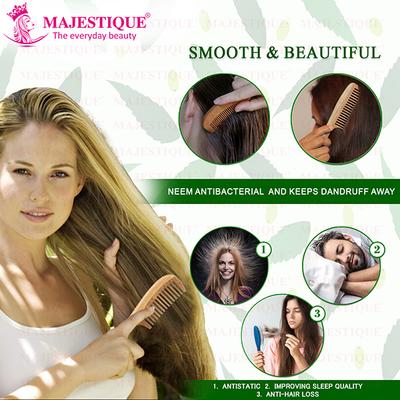 Majestique Wooden Hair Comb With Handle, Anti-Static and No Snag for Men and Women 1's - Hair Dryers