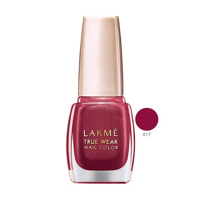 Lakme True Wear Nail Color Reds & Maroons D417 9 Ml - Nail Polish