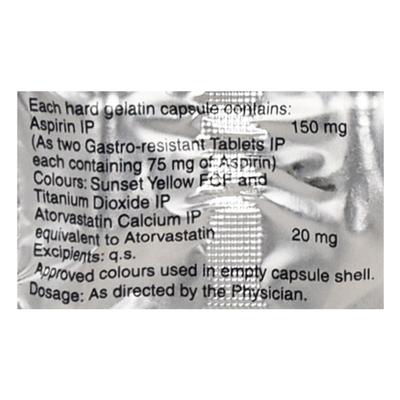 Ecosprin AV 150/20mg Capsule 10'S - High Cholesterol-Dys
