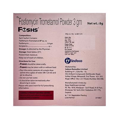 FOSHS Sachet 8g - Bacterial Infections-OAB