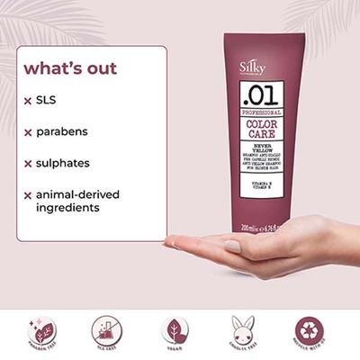 Silky Technobasics .01 Antiyellow Shampoo 200 ml - Shampoos