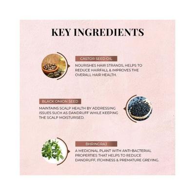 Just Herbs Haircare Castor + Black Onion Seed All Hair Types Shampoo 200ml - Shampoos