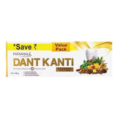 Patanjali Dant Kanti Advance Dental Cream (Pack of 2 x 100 g) - Personal Care (Ayush)