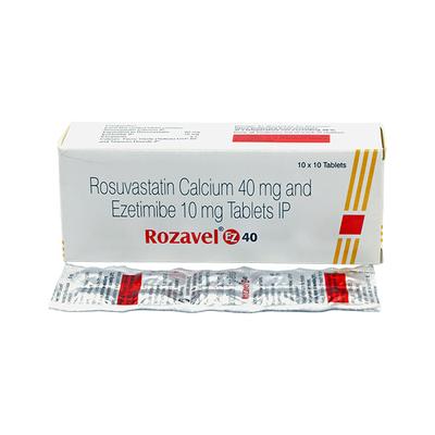 ROZAVEL EZ 40 Tablet 10's - High Cholesterol-Dys