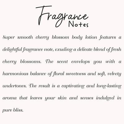 The Love Co. Super Smooth Japanese Cherry Blossom Body Lotion - Daily Skin Moisture for Men and Women, Intense Hydration for Dry Skin 250 ml - Creams/Oils/Lotions