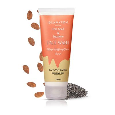 Glamveda Chia Seeds & Squalene Nourishing Face WashFor Nourishing & Delay'S Signs Of Aging 100 ml - Face Wash & Cleansers