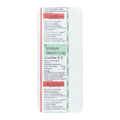 CUPINE 2.5 Tablet 10's - Hypertension-Cal