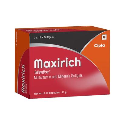 Maxirich Multivitamin and Minerals Softgels 10's - Multi-Vitamins