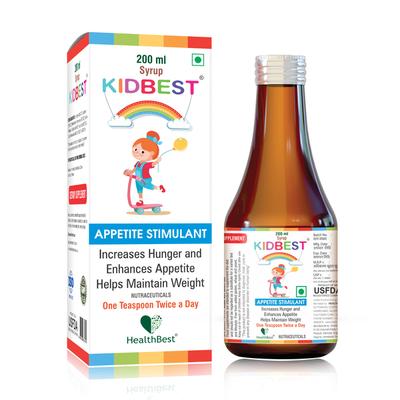 HealthBest Kidbest Appetite Stimulant Syrup 200 ml - Herbal Dietary Supplement