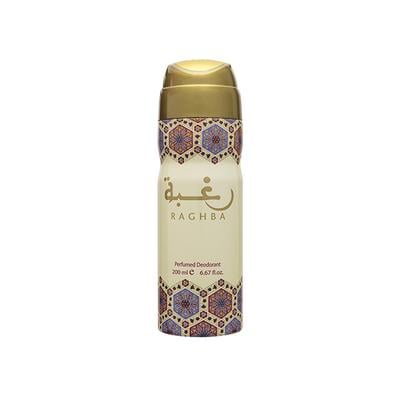 Lattafa Raghba for Men Imported Long Lasting Perfumed Deodorant Spray 200 ml - Men Deodorants/Roll-Ons