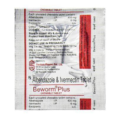 BEWORM PLUS Tablet 1's - Parasitic Worms-Ant