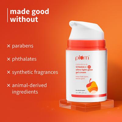 Plum 1% Vitamin C Ultra-Light-Glow Boosting Gel Cream with Alpha Arbutin & Polyglutamic Acid 50 ml - Face Creams