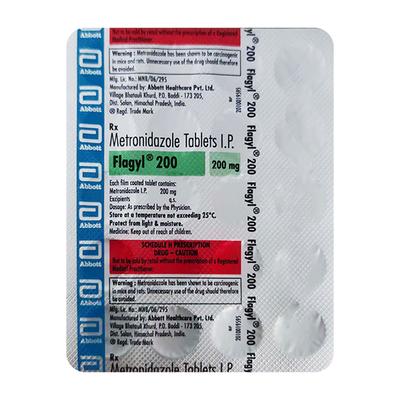 FLAGYL 200mg Tablet 20's - Bacterial Infections-OAB