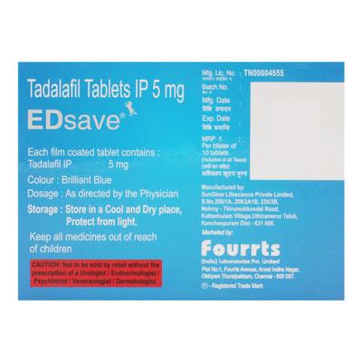 Edsave Tablet 10'S - Impotence/Erectile Dysfunction (Ed)
