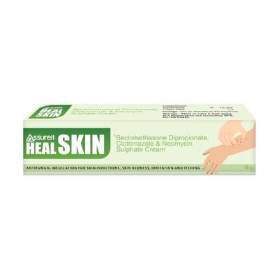 Assureit Heal Skin Cream Beclomethasone Dipropionate, Clotrimazole & Neomycin Sulphate Cream 15 g - Wound/Burns