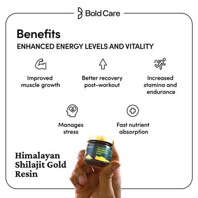 Bold Care Pure & Natural Himalayan Shilajit Gold Resin 20 gm - Other Supplements