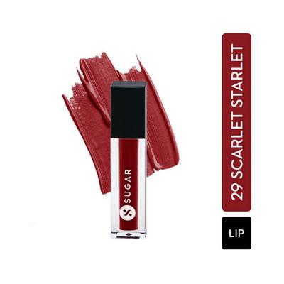 Sugar Cosmetics Smudge Me Not Liquid Mini Lipstick 29 Scarlet Starlet 1.1 ml - Liquid Lipsticks