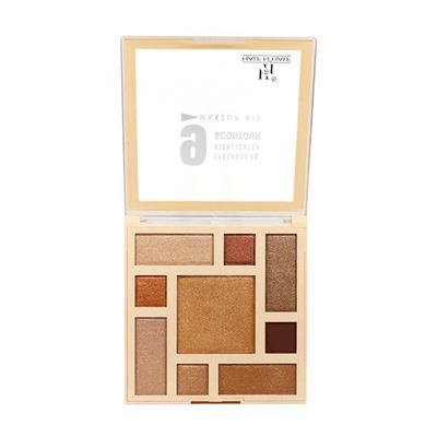 Half N Half 9 Eyeshadow & Highlighter & Contour Makeup Kit Multicolour Palette 02 18 gm - Face Palettes