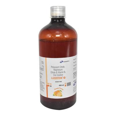 LIZERTON B6 SUGAR FREE ORANGE FLAVOUR Oral Solution 450ml - Kidney Disease/Stones-Oth