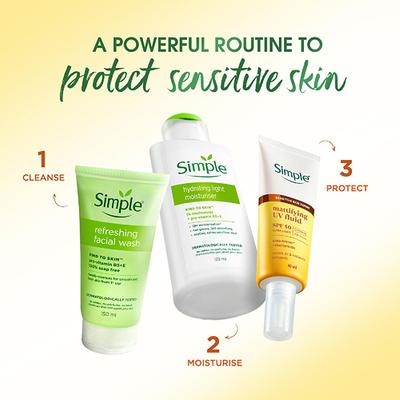 Simple Mattifying UV Fluid SPF 50 PA++++ with Niacinamide| Sunscreen for oily & sensitive skin, 40ml - Body Sunscreen