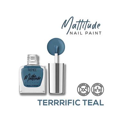 RENEE Mattitude Nail Paint - Terrific Teal 10 ml - Nail Polish