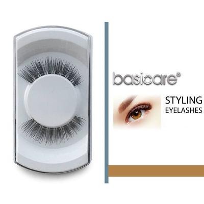 Basicare Stying Eyelashes With Latex Glue,Nature Hair Medium 1's - Eyelashes