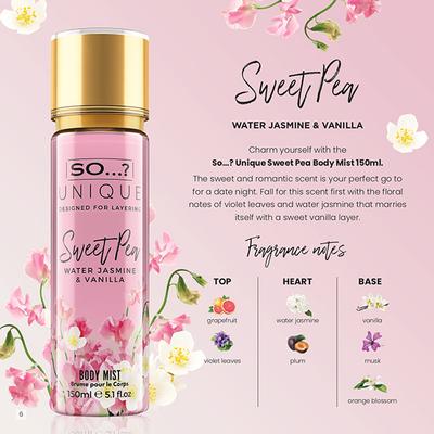 SO Unique Sweet Pea Body Mist 150 ml - Body Mist/Spray