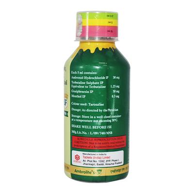 AMBROLITE S SF Syrup 100ml - Cough And Cold-Cou