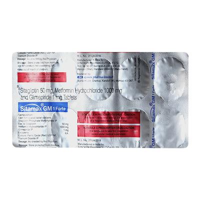 SITAMAX GM 1 FORTE Tablet 10's - Diabetes-Ant